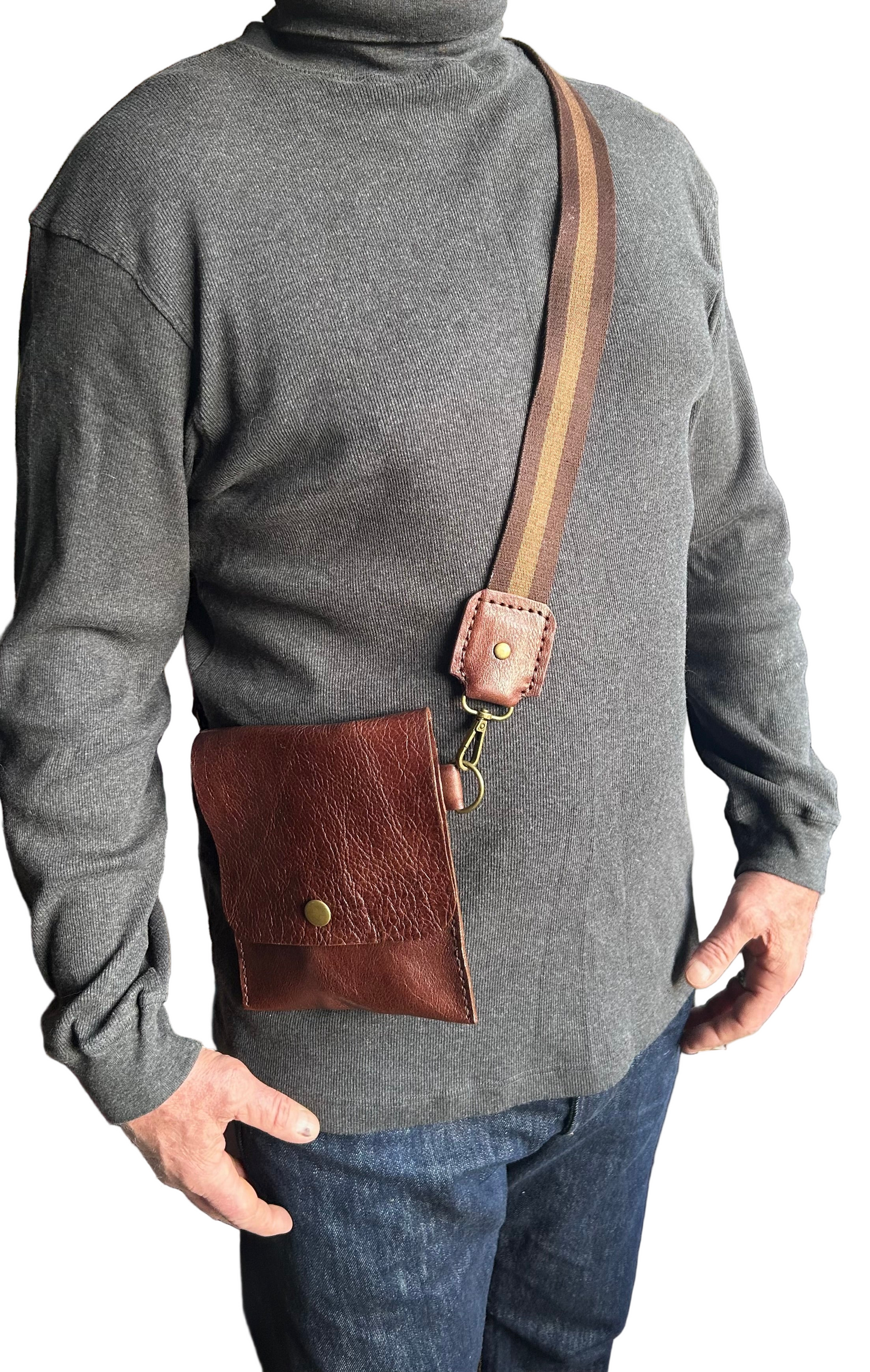 The Everyday Crossbody with Adjustable Strap - Brown