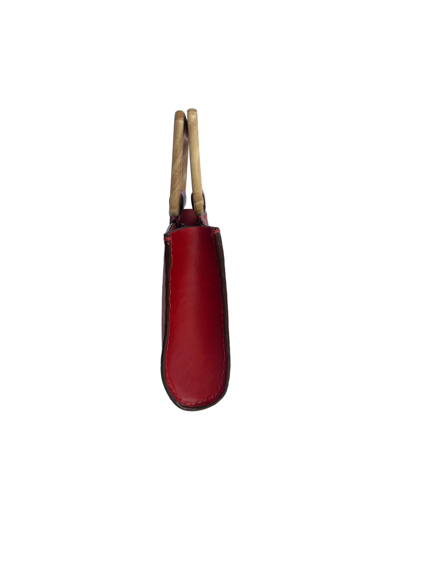 Rectangular “U” with Wooden Handles (red/natural wood handles)