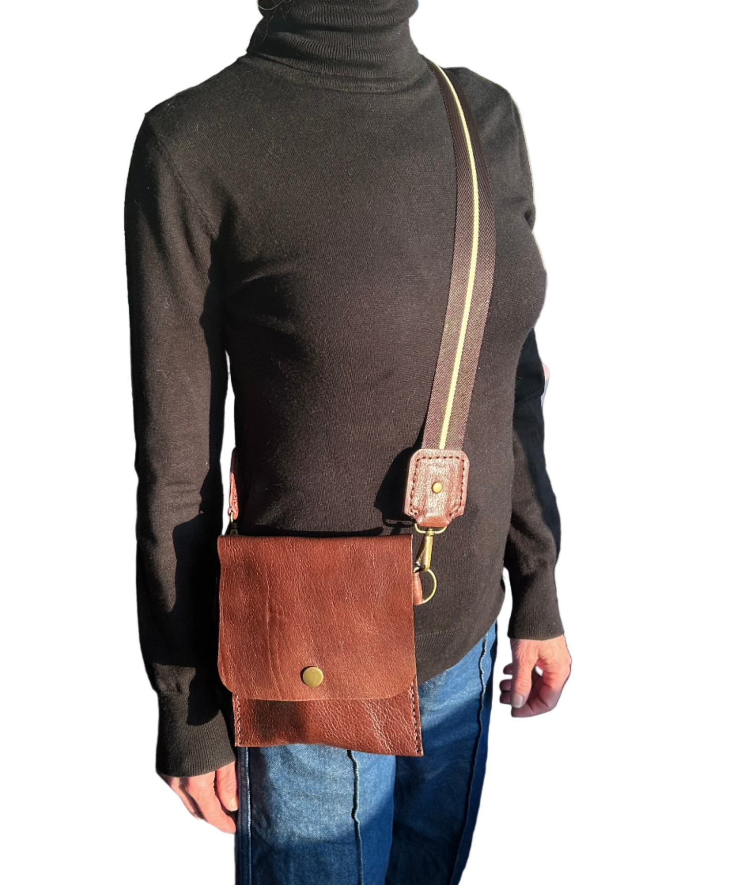 The Everyday Crossbody with Adjustable Strap - Brown