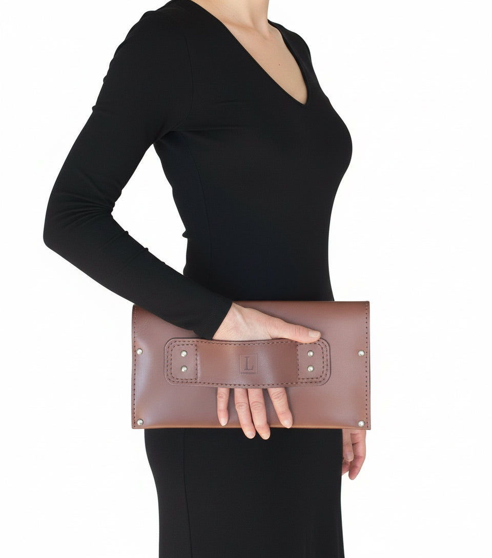 The Rectangular Enve (Clutch): Brown