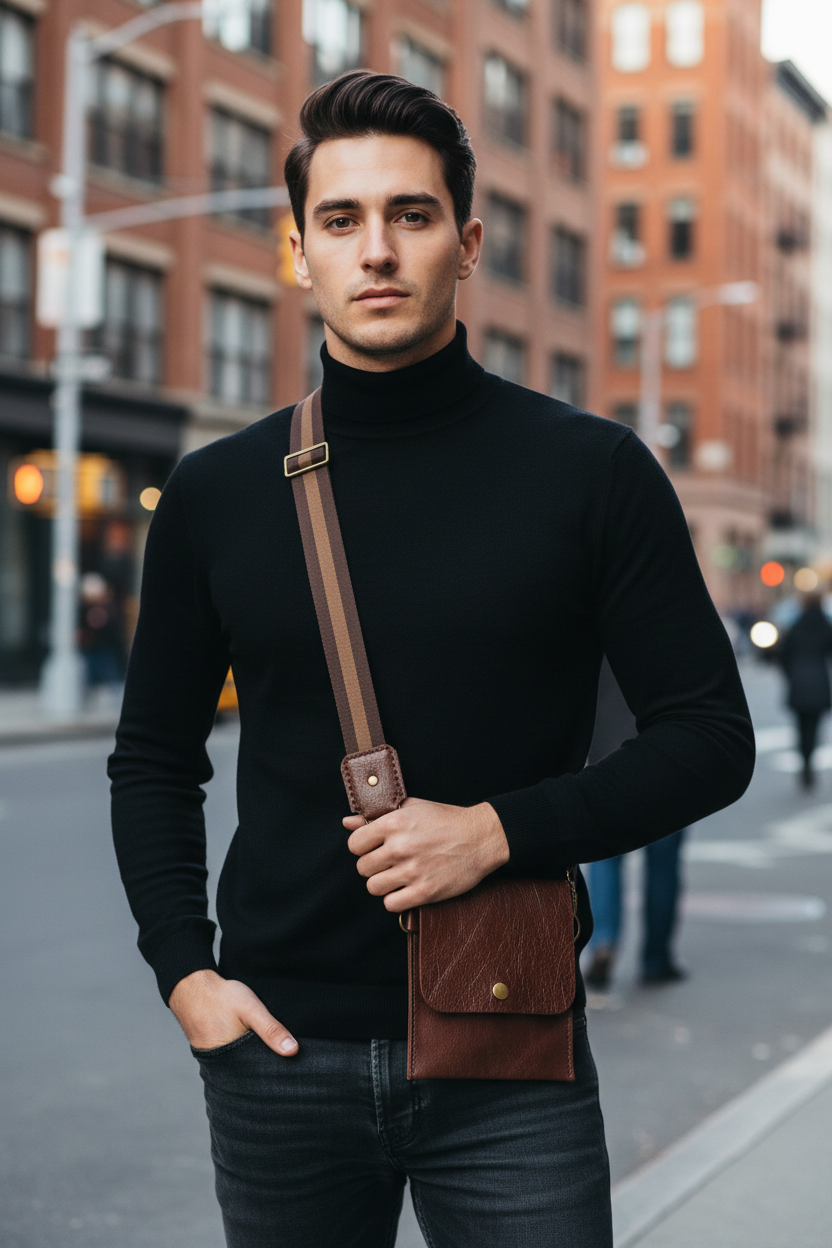 The Everyday Crossbody with Adjustable Strap - Brown