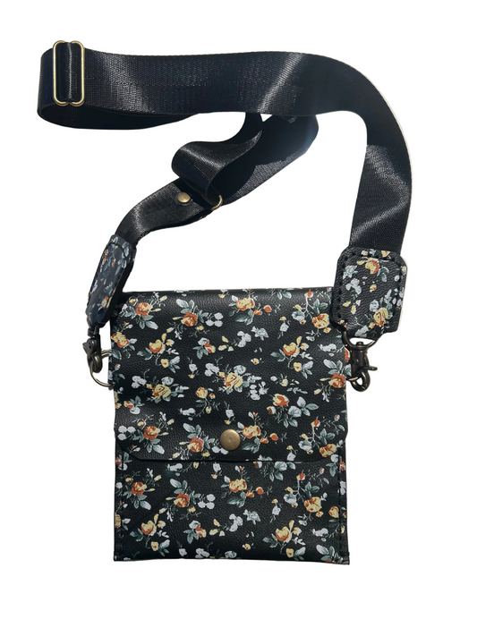 The Everyday Crossbody (Floral - brass hardware)