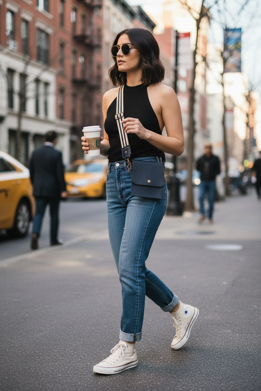 The Everyday Crossbody with Adjustable Strap - Brown